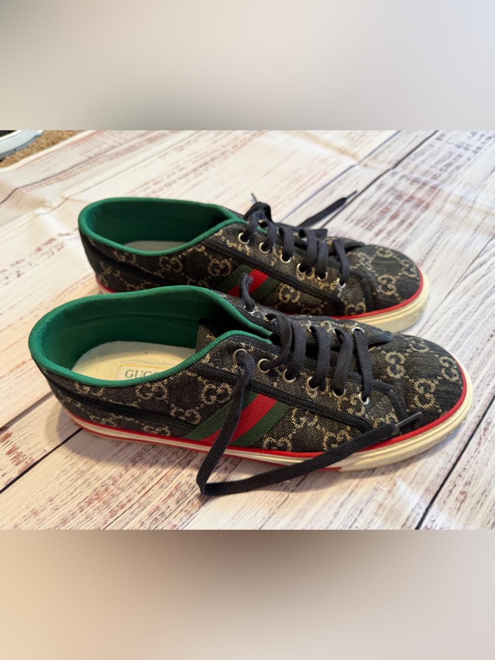 Gucci Tennis 1977 Authentic Black Ivory Size 9+